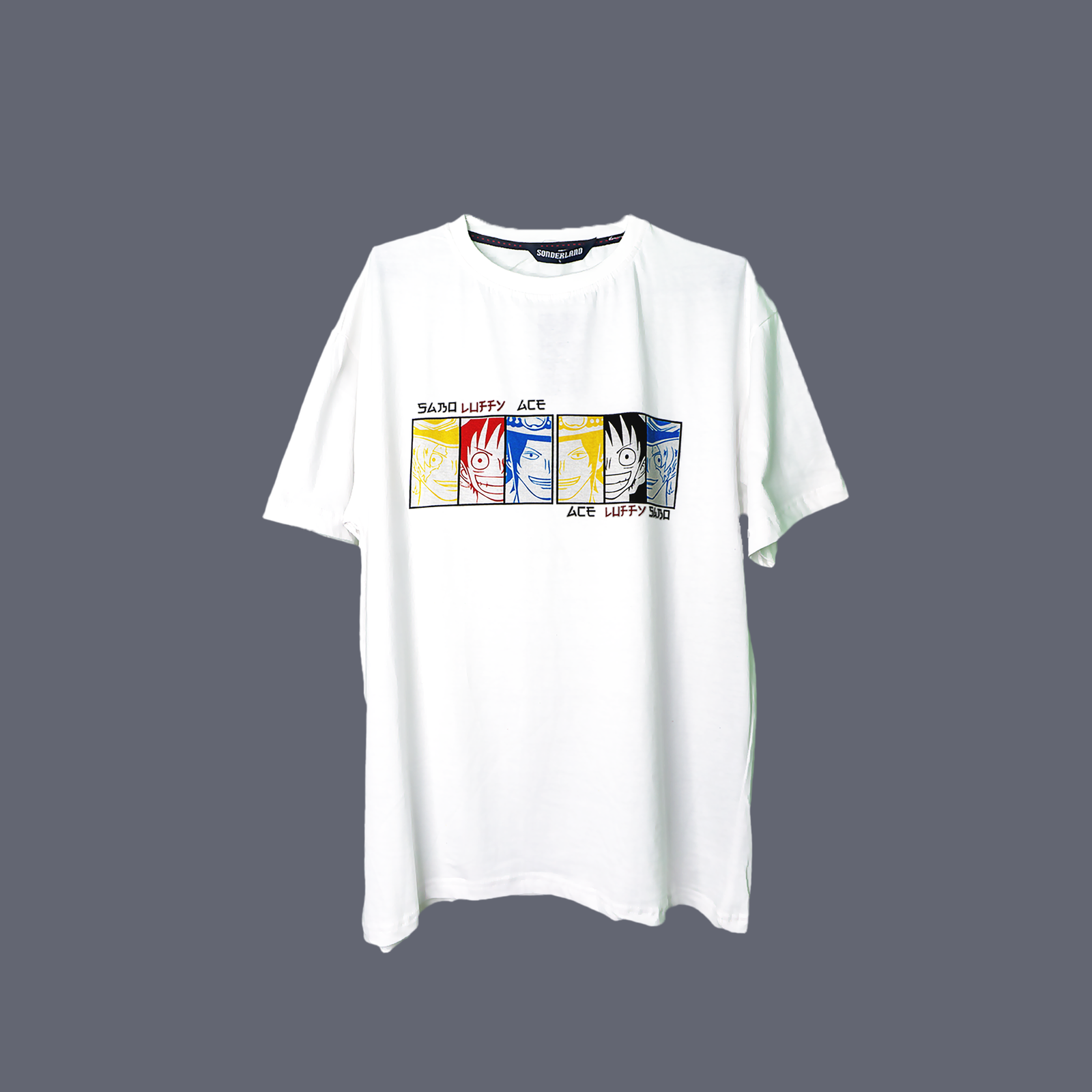 T-Shirt Ace Luffy Sabo White